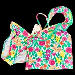 NWT~Cat & Jack~Infant Girl Vibrant Floral Tankini Swimsuit Set~18 Months~SKU 072